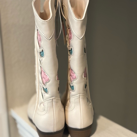 Kids' Emberly Embroidered Western Boots - art class Ivory 5 Girls Mid Calf - Picture 4 of 7